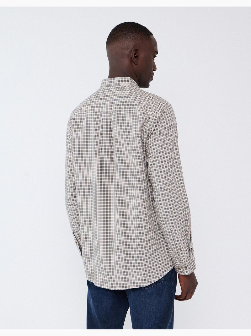 Chemise à carreaux, mo fashion Beige - Kiabi