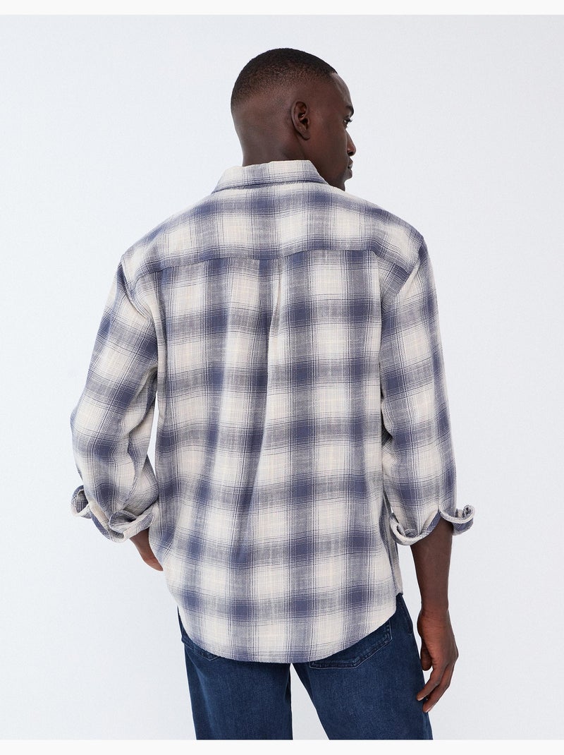 Chemise à carreaux, mo fashion Bleu - Kiabi