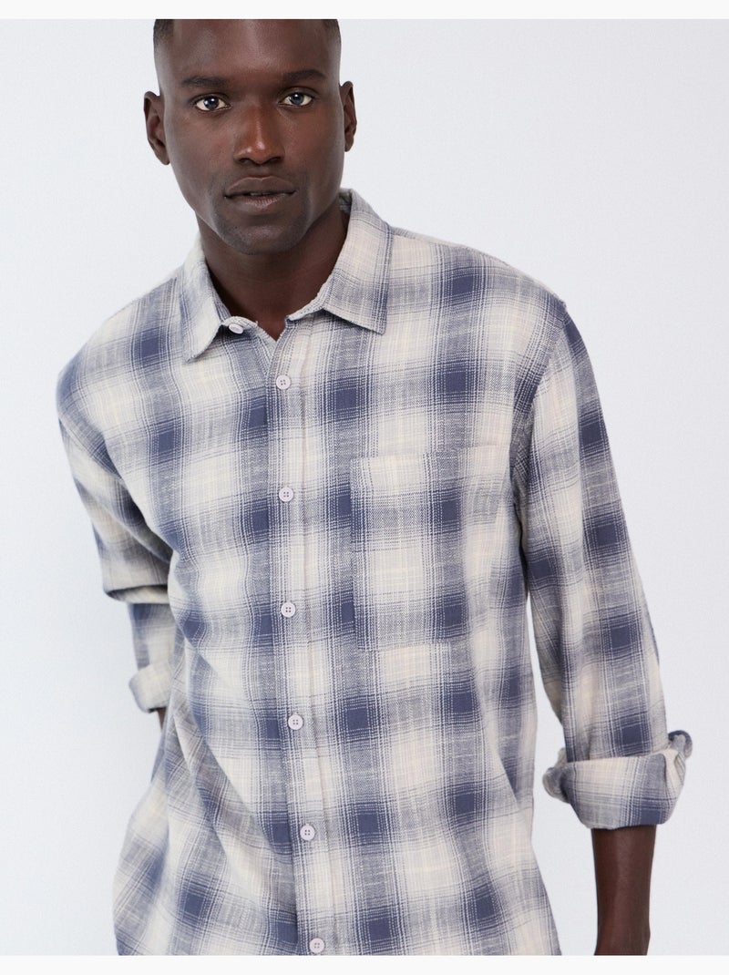 Chemise à carreaux, mo fashion Bleu - Kiabi