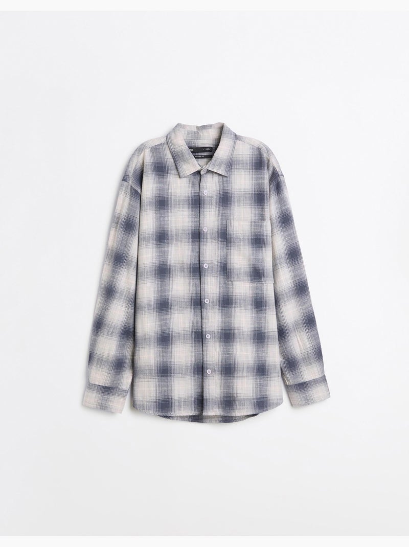 Chemise à carreaux, mo fashion Bleu - Kiabi
