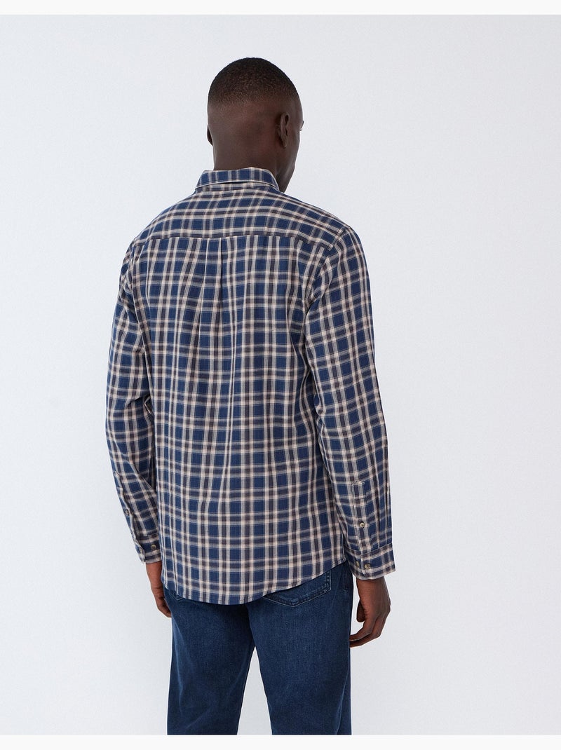 Chemise à carreaux, mo fashion Bleu - Kiabi