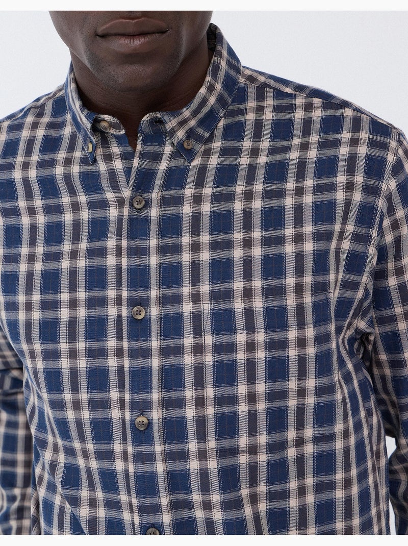 Chemise à carreaux, mo fashion Bleu - Kiabi