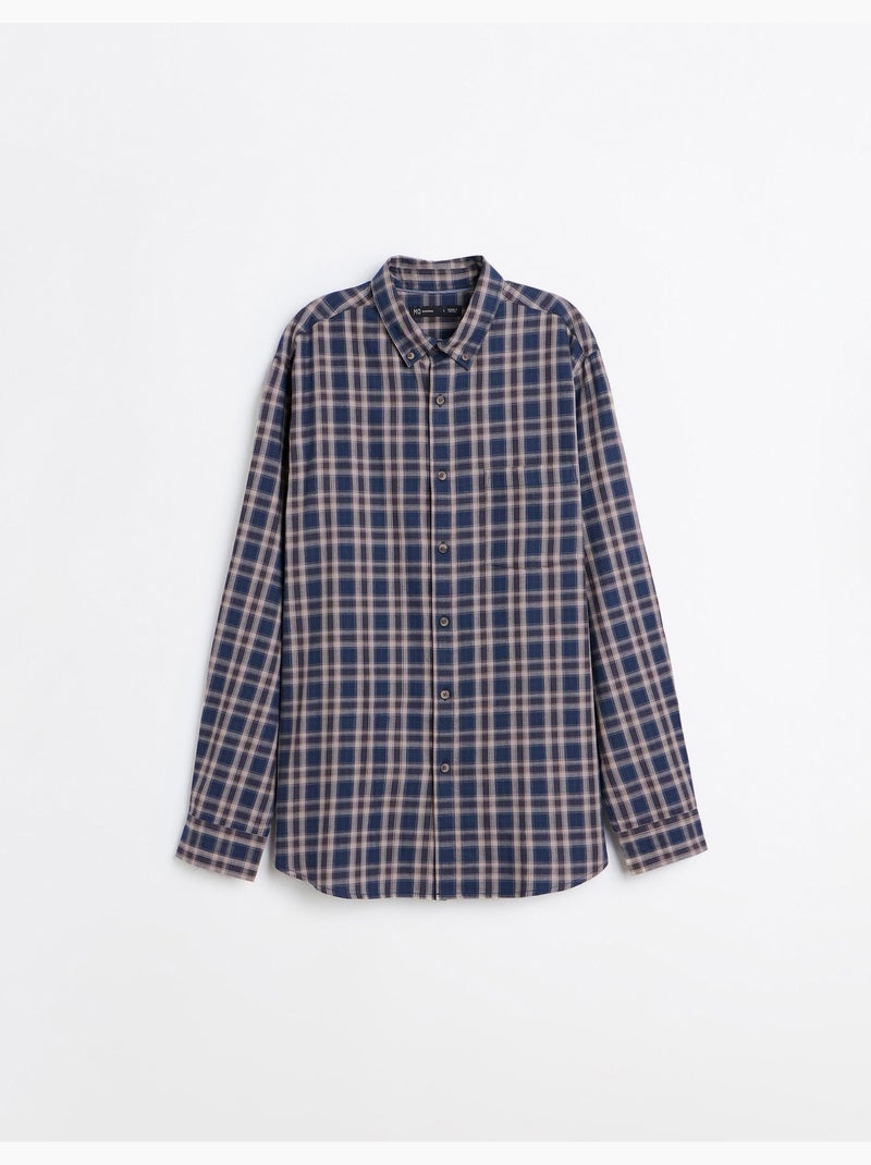 Chemise à carreaux, mo fashion Bleu - Kiabi
