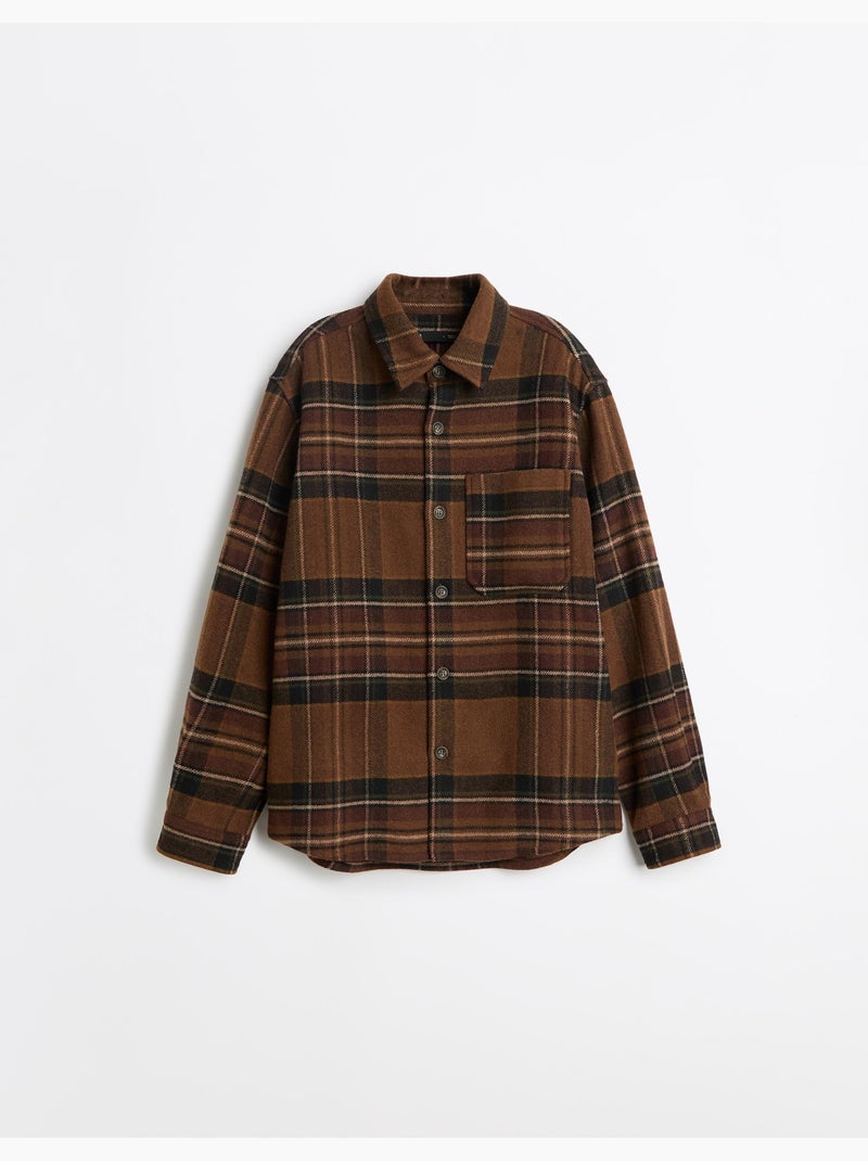 Chemise à carreaux, mo fashion Marron - Kiabi