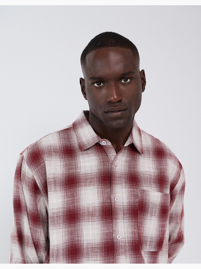 Chemise à carreaux, mo fashion Rouge - Kiabi