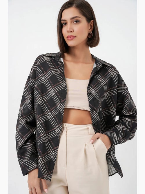 Chemise à carreaux oversize bdart - Kiabi