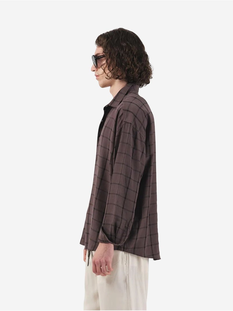 Chemise à carreaux oversize giesto Marron clair - Kiabi