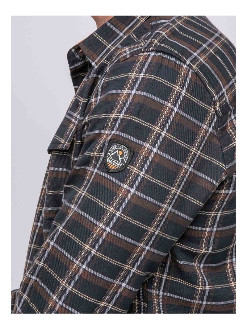 Chemise à carreaux taloupal Marron - Kiabi