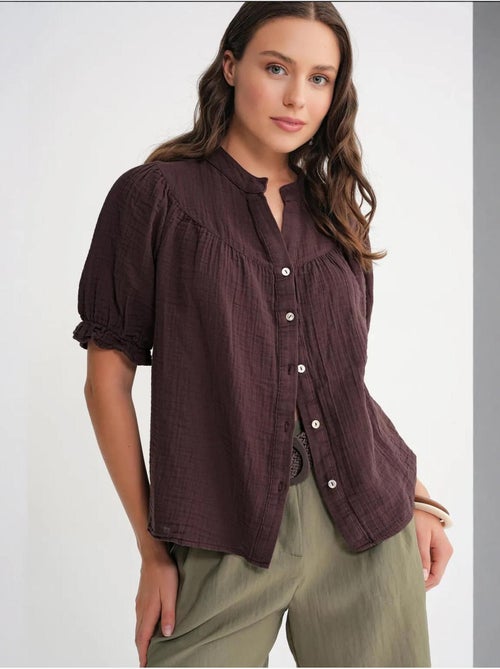 Chemise à col boutonné en lin mélangé mixray - Kiabi Chemise à col boutonné en lin mélangé mixray - Kiabi