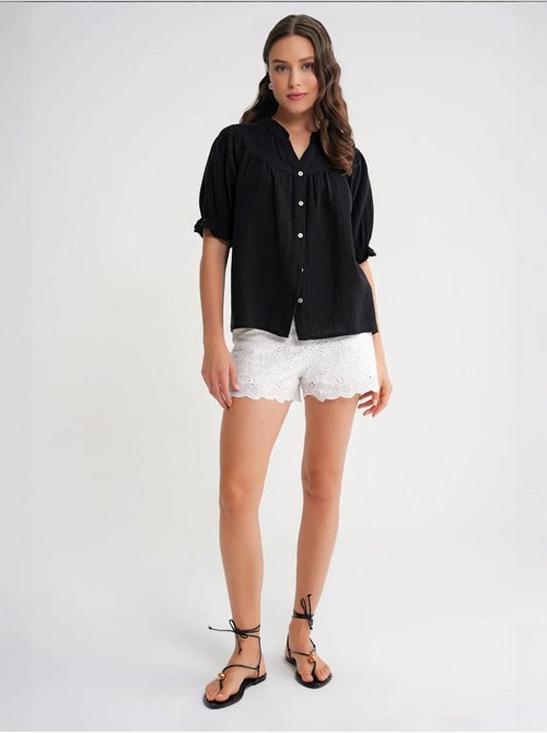 Chemise à col boutonné en lin mélangé mixray - Kiabi Chemise à col boutonné en lin mélangé mixray - Kiabi