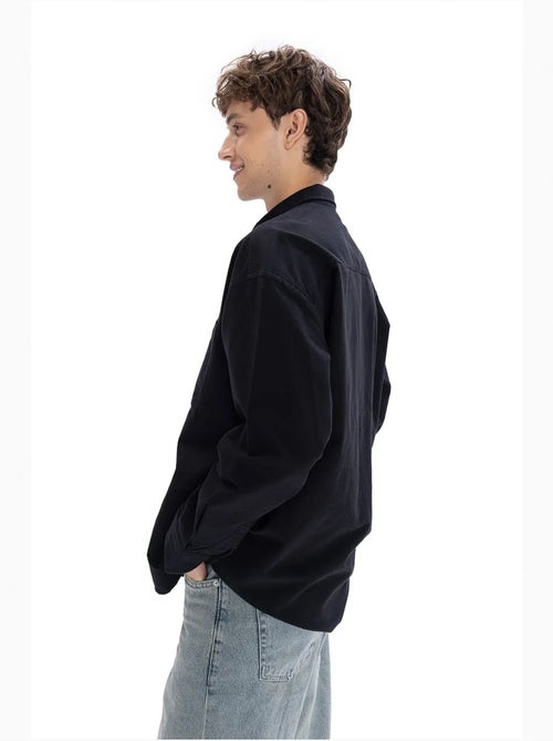 Chemise à col boutonné en popeline giesto - Kiabi