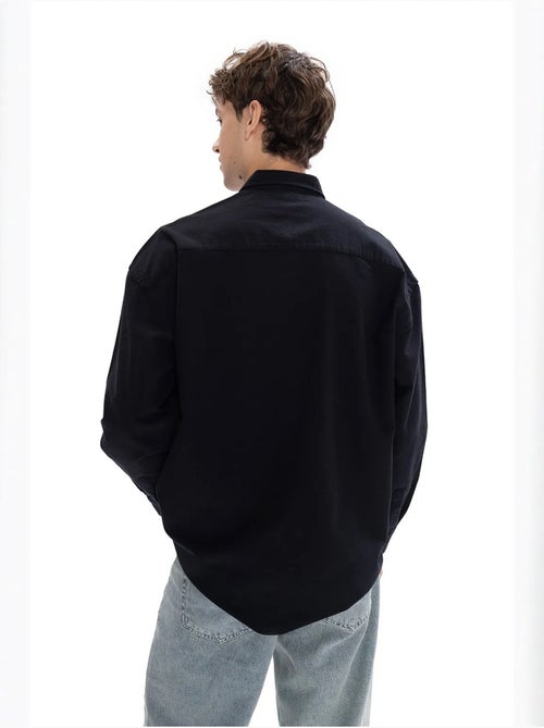 Chemise à col boutonné en popeline giesto - Kiabi