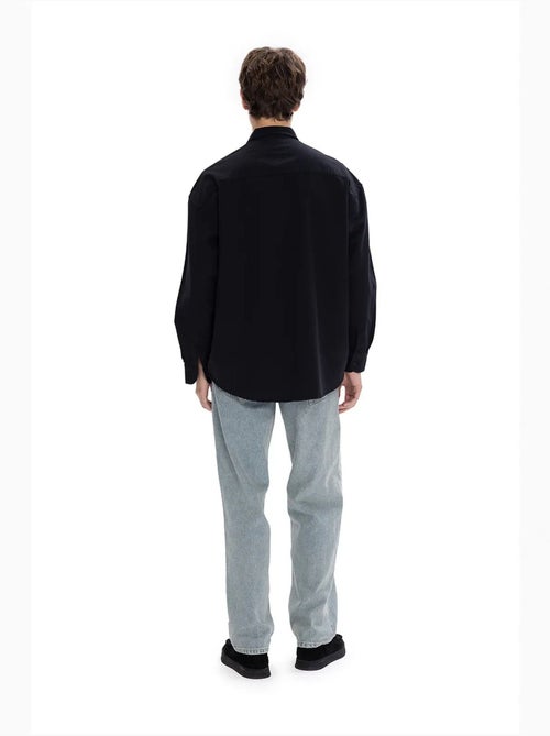 Chemise à col boutonné en popeline giesto - Kiabi