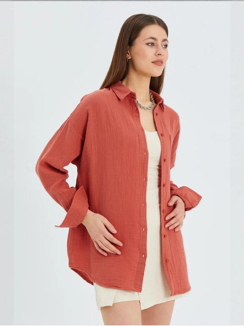 Chemise à col boutonné surdimensionnée mixray - Kiabi