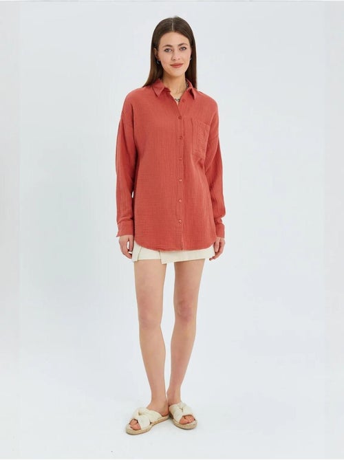 Chemise à col boutonné surdimensionnée mixray - Kiabi