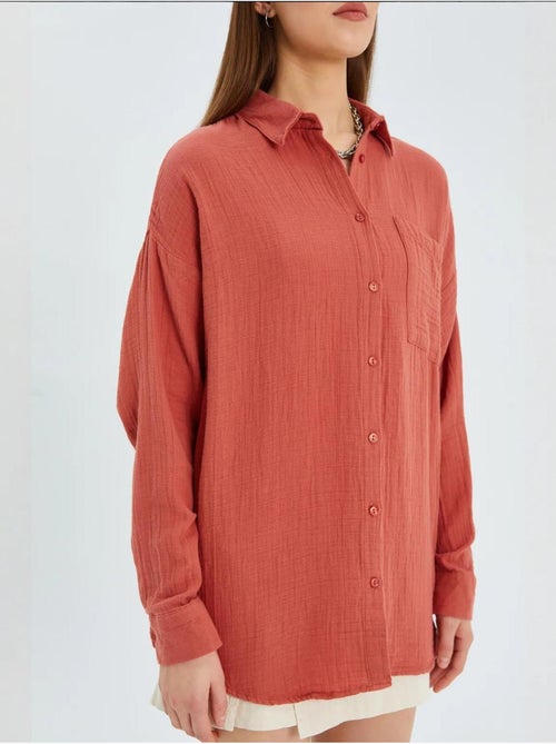 Chemise à col boutonné surdimensionnée mixray - Kiabi
