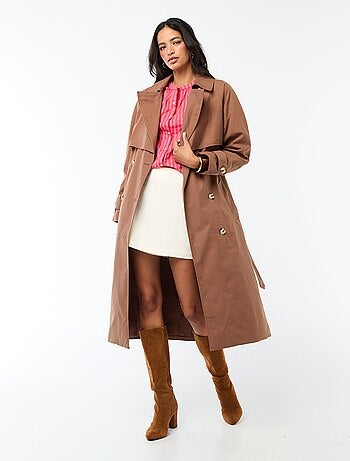 Chemise à col mao et manches 3/4