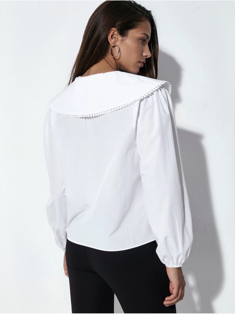 Chemise à col peter pan bdart Blanc - Kiabi