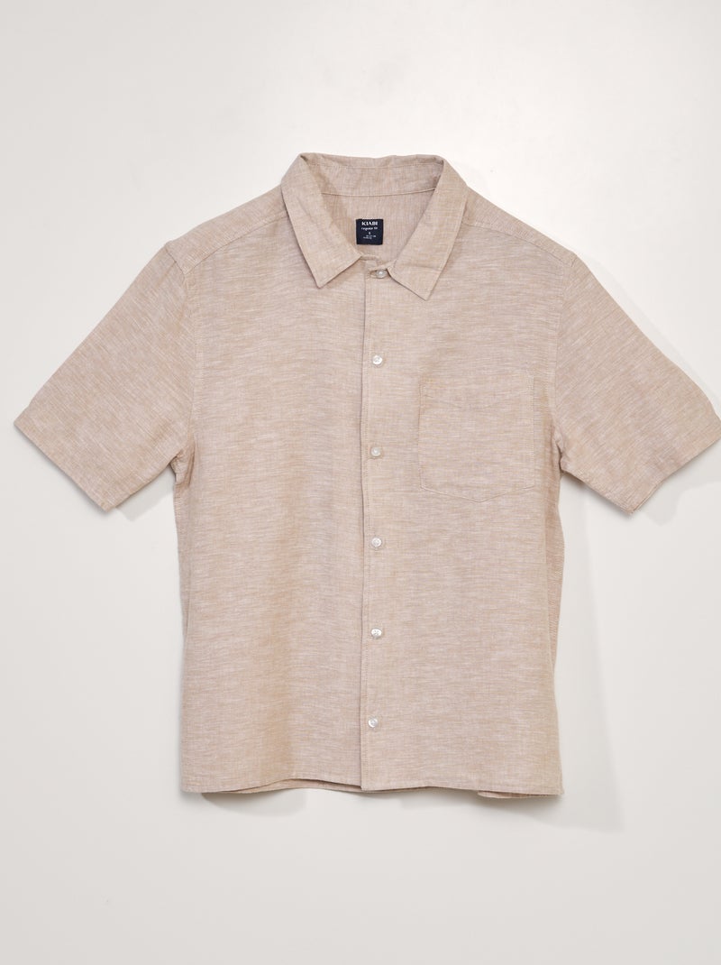 Chemise à coupe droite - So Easy Beige - Kiabi