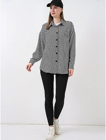 Chemise à double poche à motif écossais bdart
