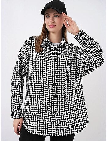 Chemise à double poche à motif écossais bdart