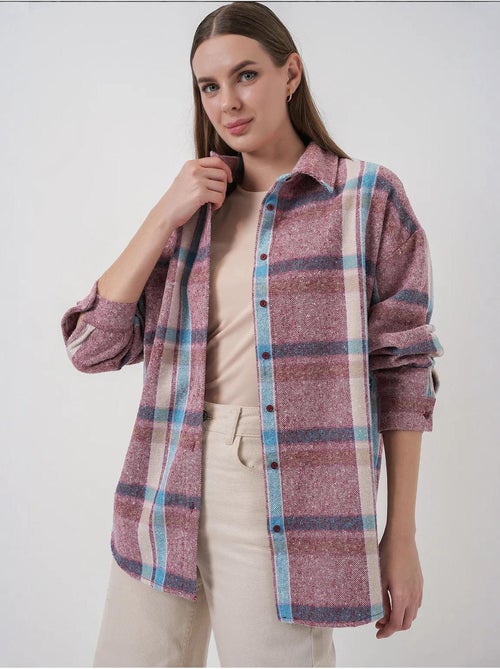 Chemise à double poche à motif écossais bdart - Kiabi