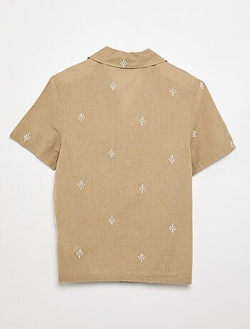 Chemise à manche courtes avec broderies