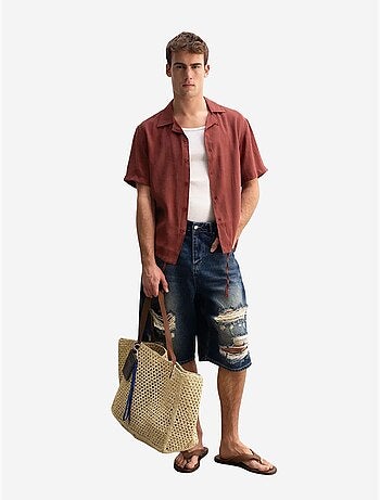 Chemise à manches courtes à col ouvert pour homme giesto