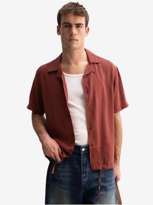 Chemise à manches courtes à col ouvert pour homme giesto - Kiabi
