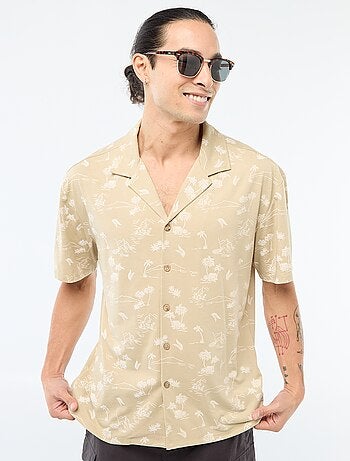 Chemise à manches courtes à motif