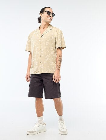 Chemise à manches courtes à motif