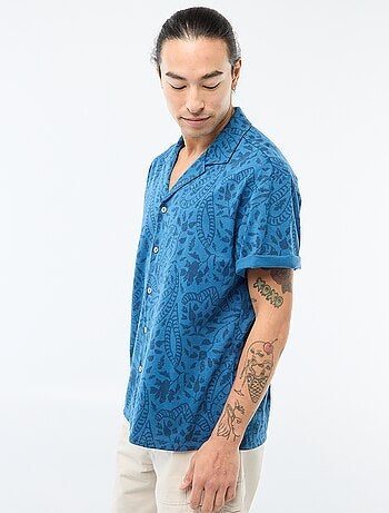 Chemise à manches courtes à motif