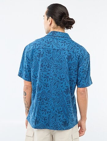 Chemise à manches courtes à motif