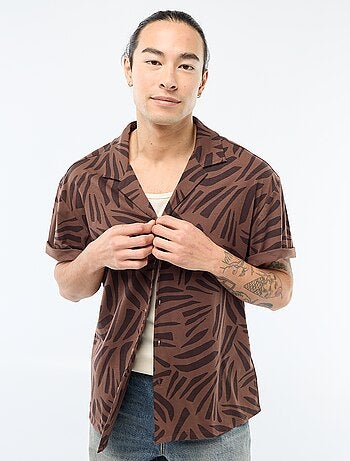 Chemise à manches courtes à motif