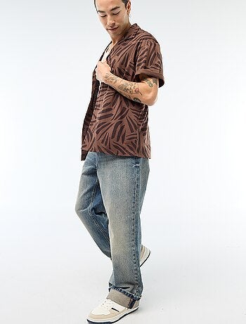 Chemise à manches courtes à motif