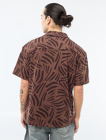 Chemise à manches courtes à motif