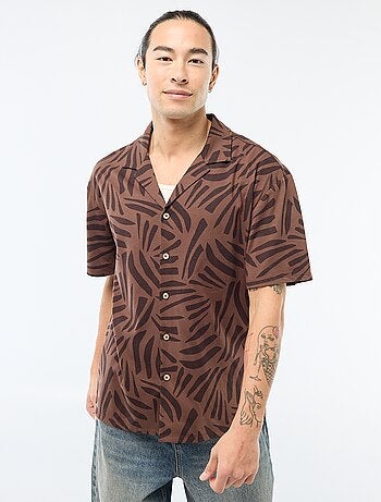 Chemise à manches courtes à motif