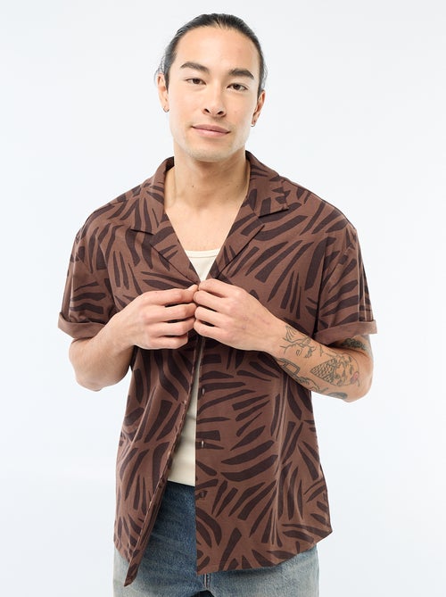 Chemise à manches courtes à motif - Kiabi