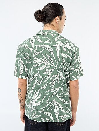 Chemise à manches courtes à motif