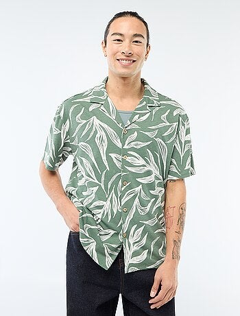 Chemise à manches courtes à motif