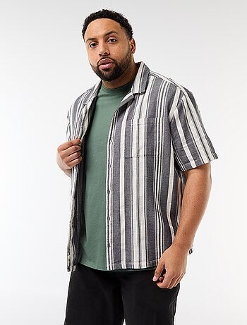 Chemise à manches courtes à rayures