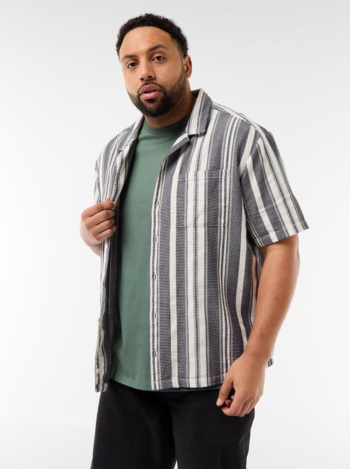 Chemise à manches courtes à rayures - Kiabi