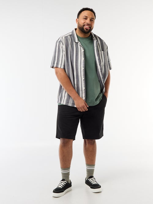 Chemise à manches courtes à rayures - Kiabi