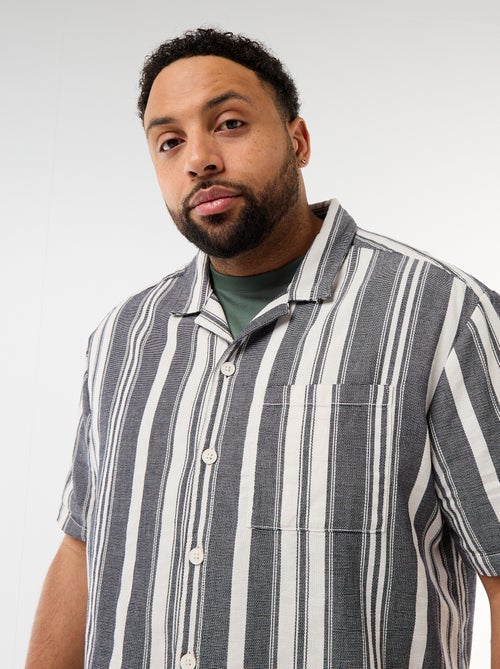Chemise à manches courtes à rayures - Kiabi