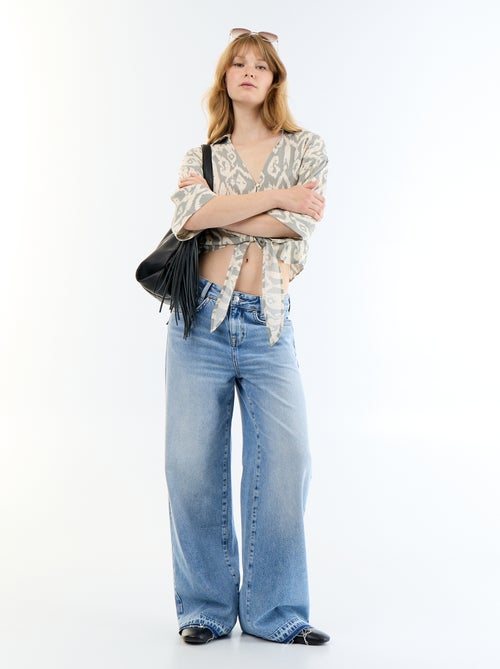 Chemise à manches courtes avec base à nouer - Kiabi Chemise à manches courtes avec base à nouer - Kiabi