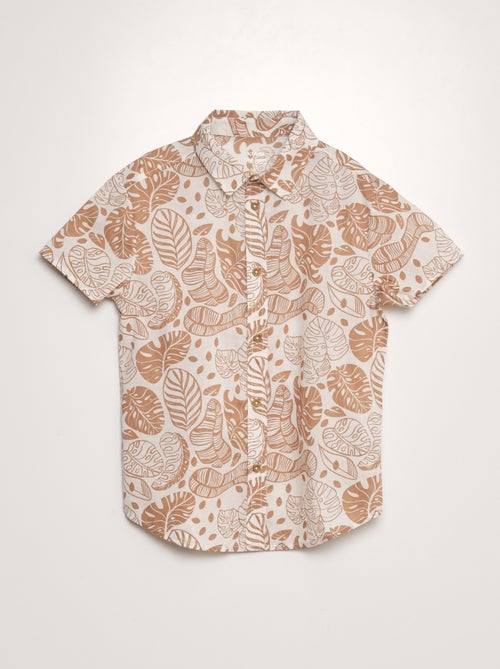 Chemise à manches courtes avec imprimé - Kiabi