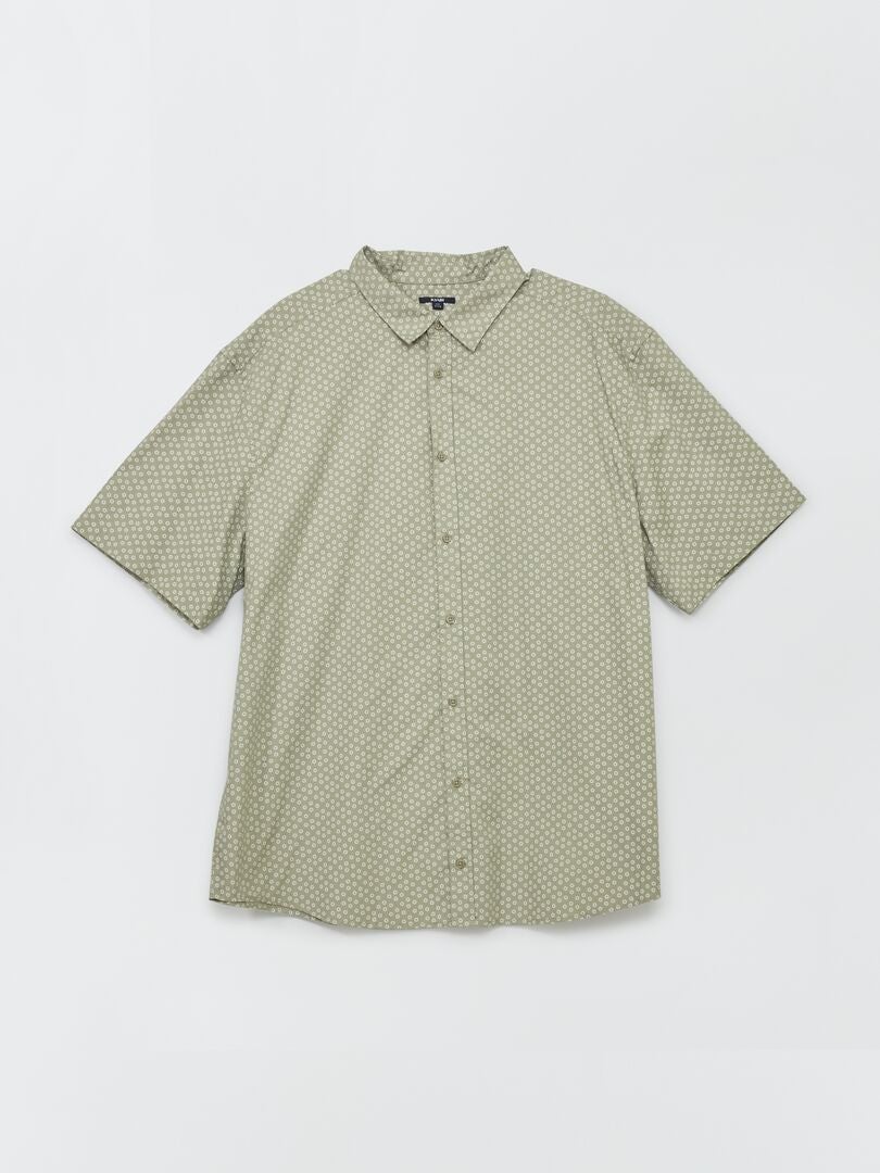 Chemise à manches courtes avec imprimé fantaisie Vert - Kiabi