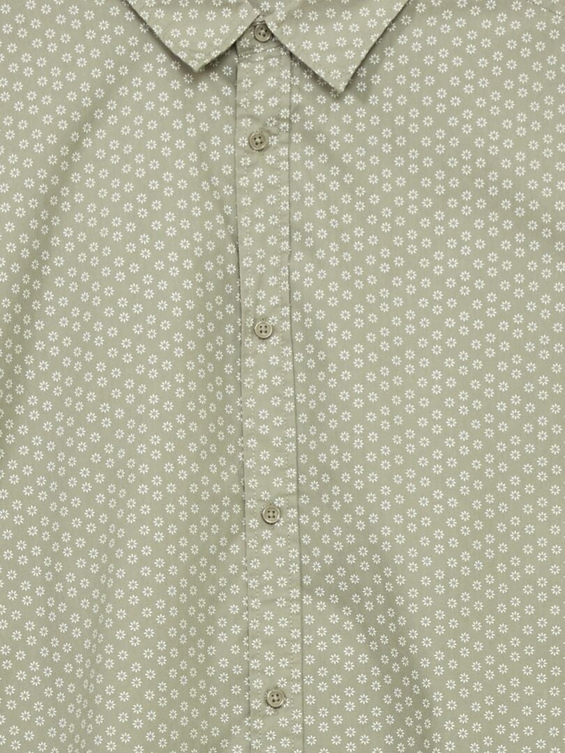 Chemise à manches courtes avec imprimé fantaisie Vert - Kiabi