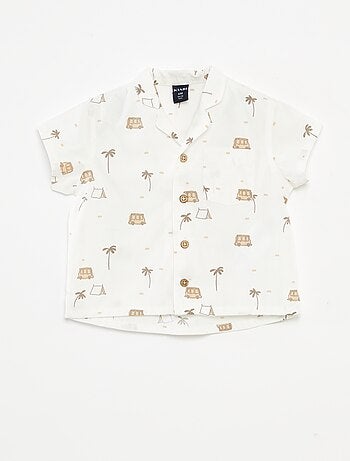 Chemise à manches courtes avec motif
