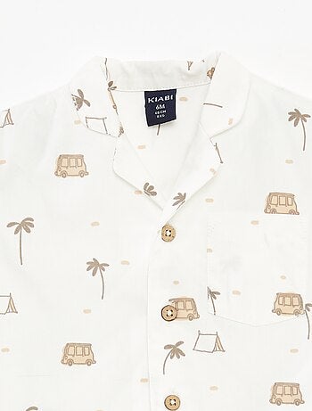 Chemise à manches courtes avec motif